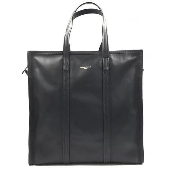 BALENCIAGA Bazaar Shopper - Well-loved Black Leather Tote / Crossbody - Picture 1 of 7